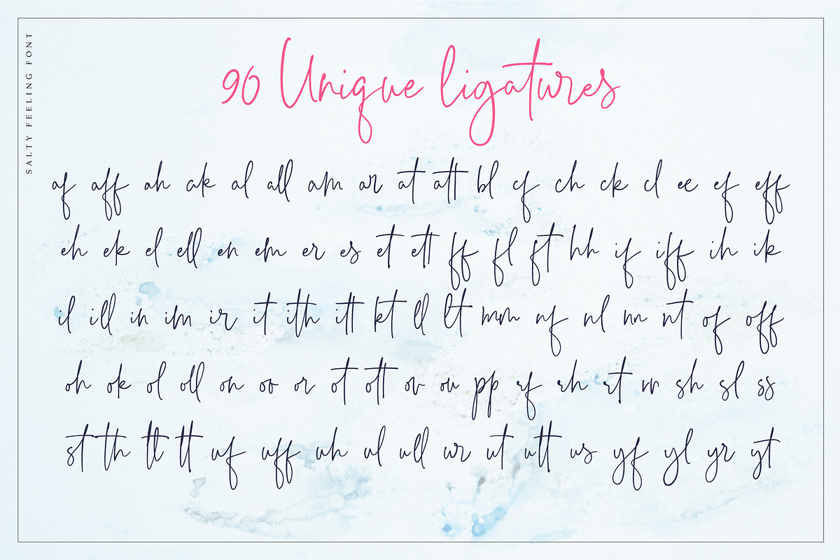 Salty Feeling font duo, a Handwritten Font by SiDesign (Photo 12 of 15)