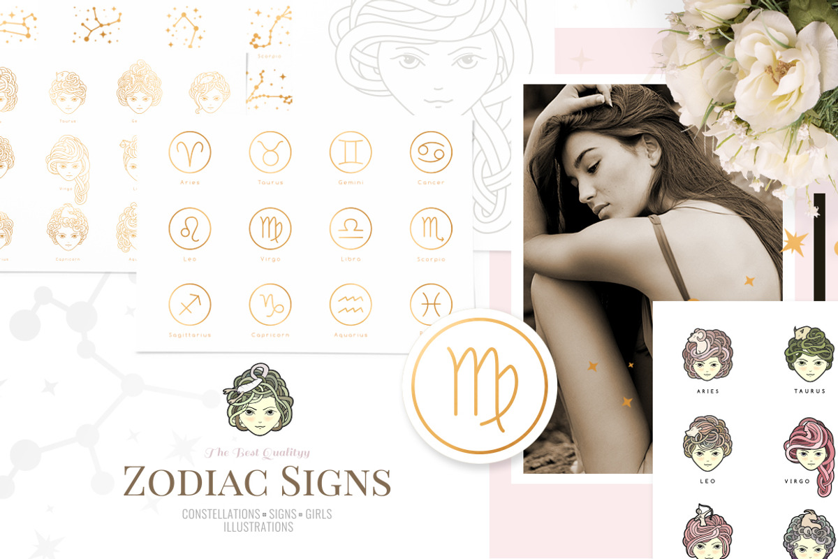 Zodiac signs., a Graphic by Luba Vega (Photo 1 of 14)