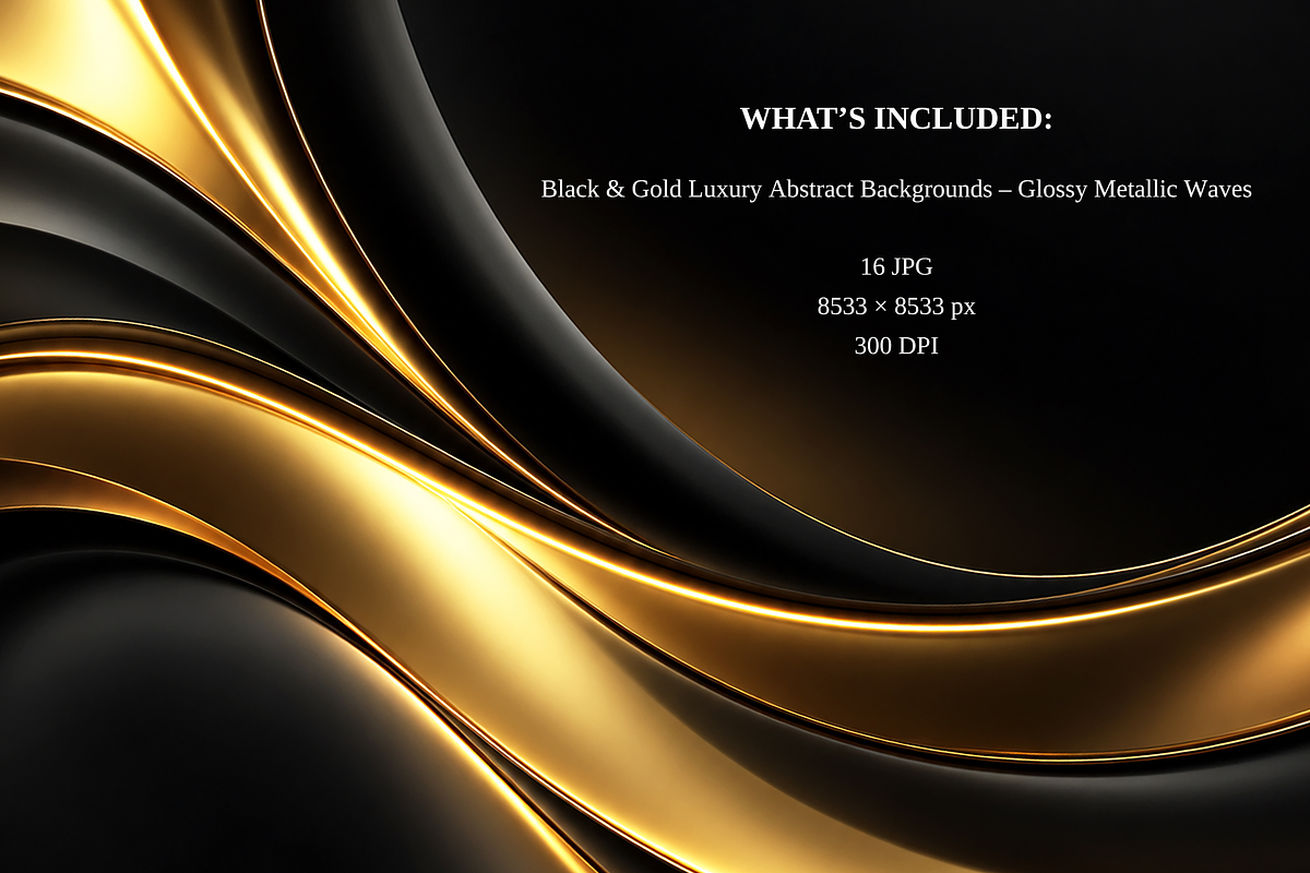 Black & Gold Abstract Backgrounds, a Background Graphic by MarisoArt (Photo 2 of 5)
