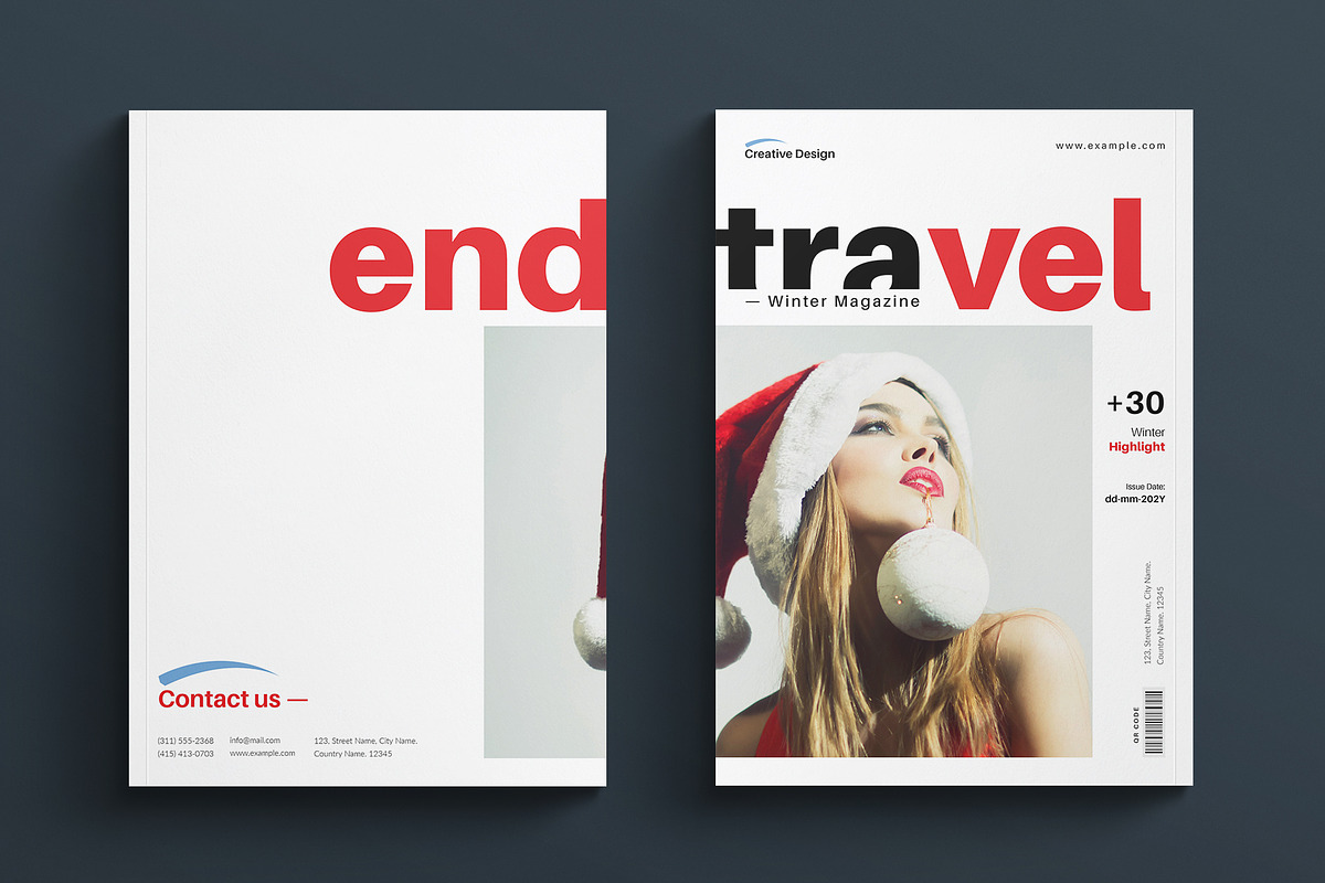 Winter Travel Magazine Template, a Magazine Template by E-Type (Photo 8 of 8)