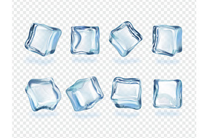 Realistic ice cubes. Freeze clear, a Food Illustration by Stock-Smart-Start