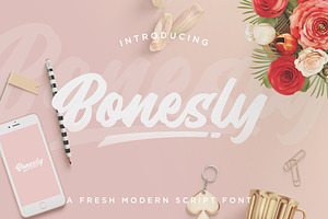 Bonesly Modern Script Font