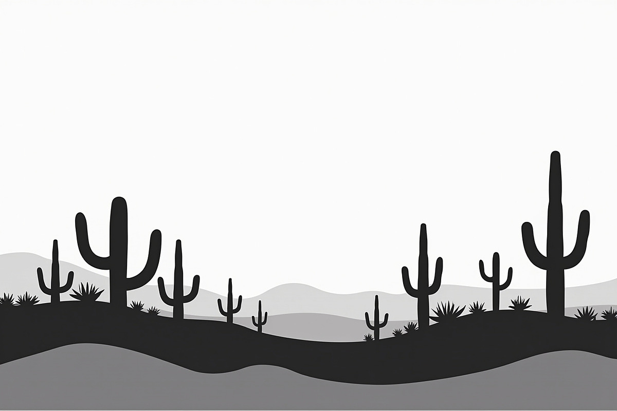 Monochrome Desert Nature Silhouette, an Illustration by jahid234 (Photo 3 of 15)
