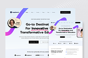 Uennis School Education Landing Page, a Landing Page Template by SquidPixey (Thumbnail 2 of 5)