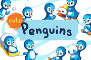 cute penguins, an Illustration by tata_ota (Thumbnail 1 of 3)