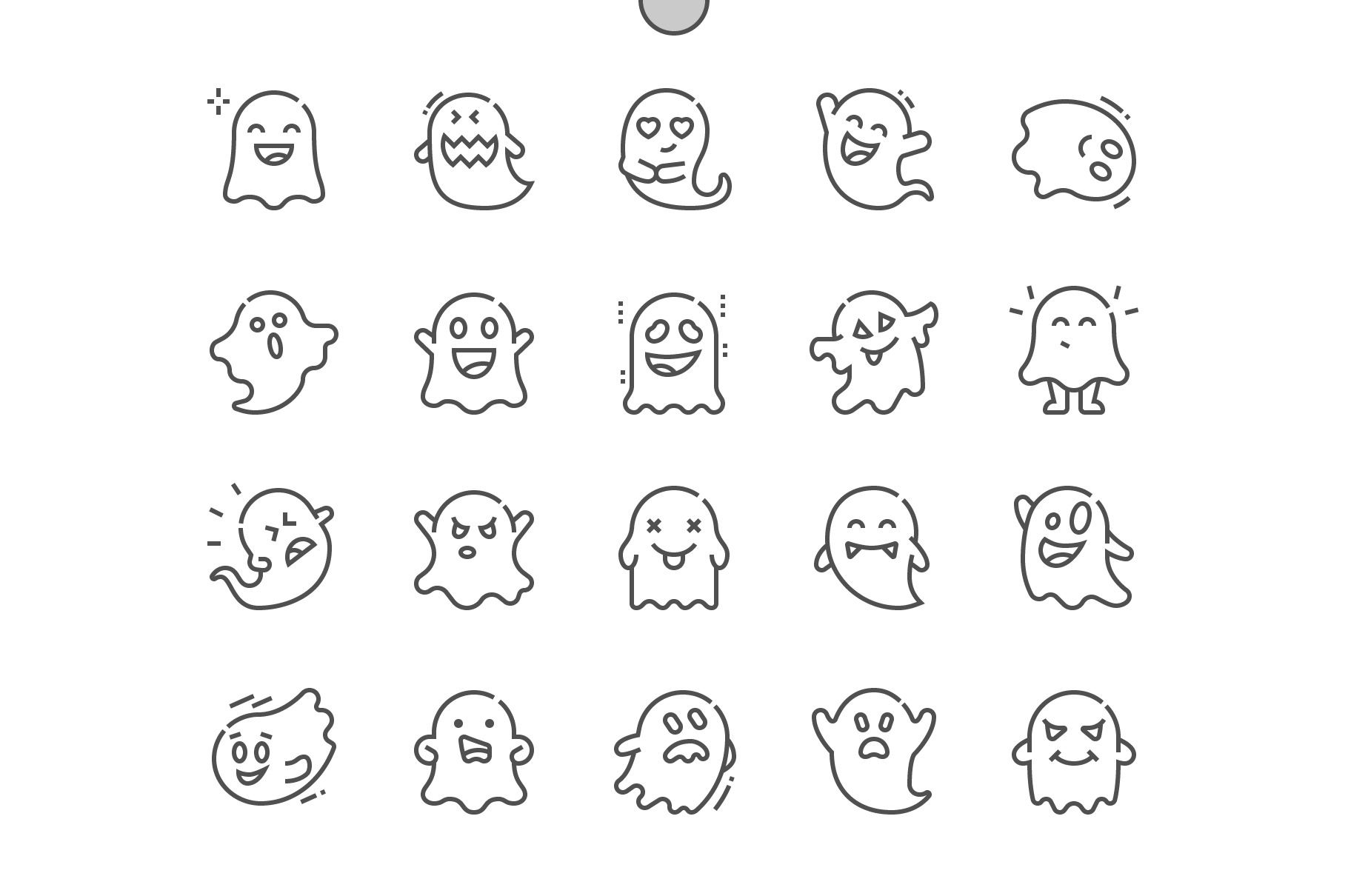 Ghost Line Icons, an Outline Icon by Palau