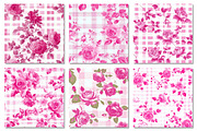 Pink Floral Gingham Seamless Pattern, a Texture Graphic by Dream Creation (Thumbnail 3 of 5)