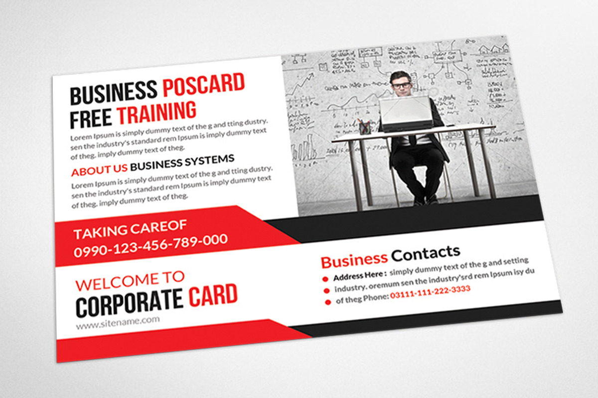 Corporate Business Agency Postcard, a Card Template by AfzaalGraphics (Photo 3 of 4)