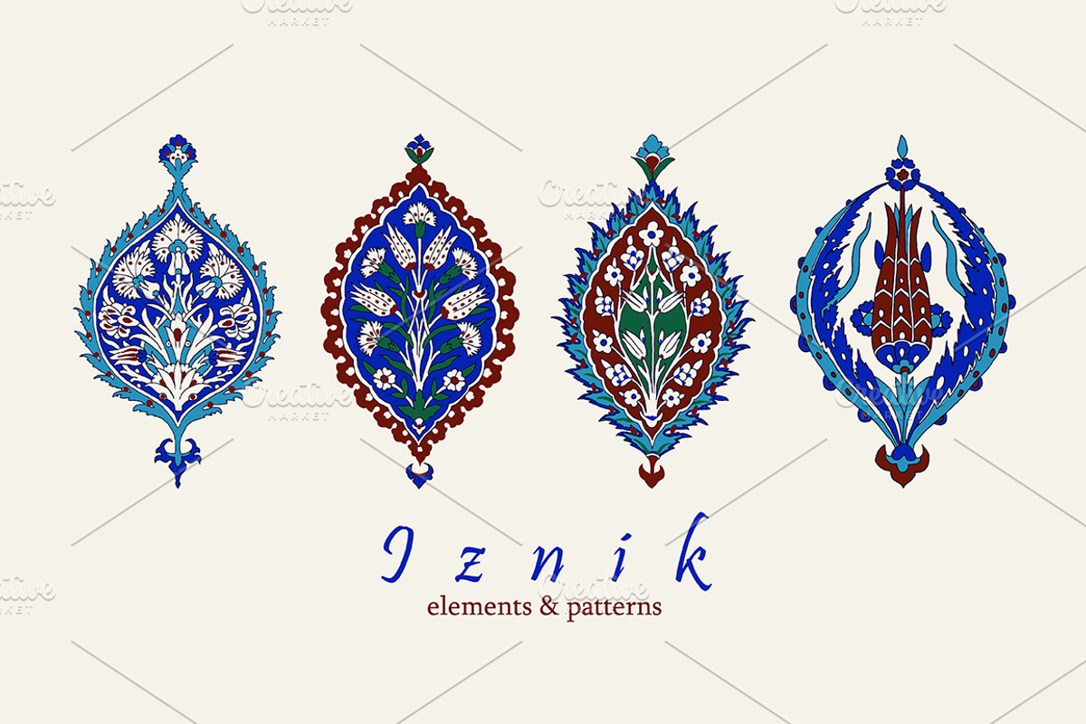 Vector Iznik Collection, a Decorative Illustration by StabuLaRasa illustration (Photo 1 of 7)