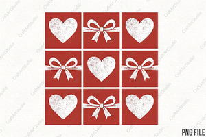 Retro Checkered Valentines PNG, an Illustration by CraftArtStudio