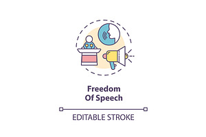 Freedom Of Speech Concept Icon