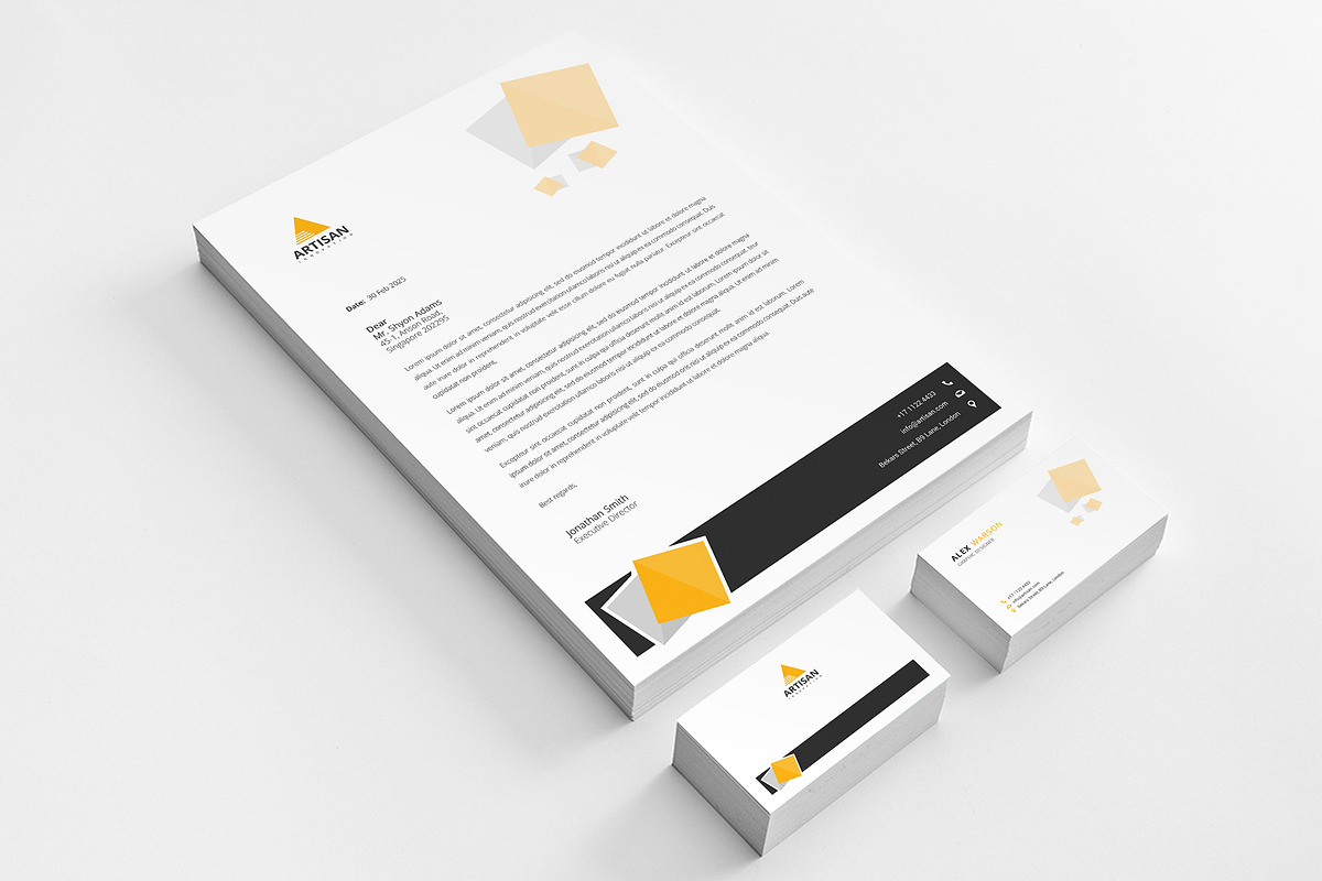 Minimal Branding Identity, a Stationery Template by artisanHR (Photo 2 of 6)