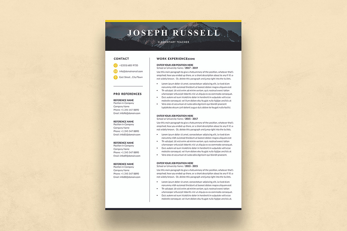 Resume Template, a Resume Template by DesignDevisers (Photo 4 of 10)