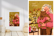 Autumn cards, cozy fall posters set, a Seasonal Illustration by Good Studio (Thumbnail 2 of 4)