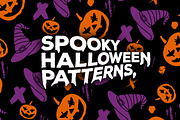 Spooky Halloween Pattern Backgrounds, a Pattern Graphic by Layerform Design Co. (Thumbnail 1 of 3)