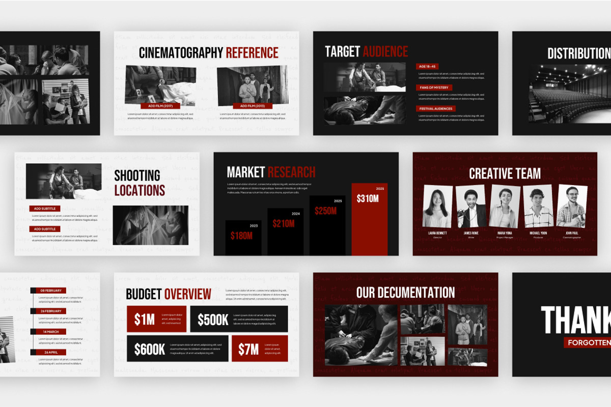 Mystery Film Proposal Google Slides, a Presentation Template by Loin Studio (Photo 4 of 4)