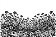 60 Daisy Flower Field Silhouette, a Seasonal Illustration by Amazin_art (Thumbnail 10 of 35)