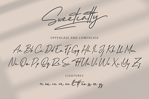 Sweetcatty - A Signature Font