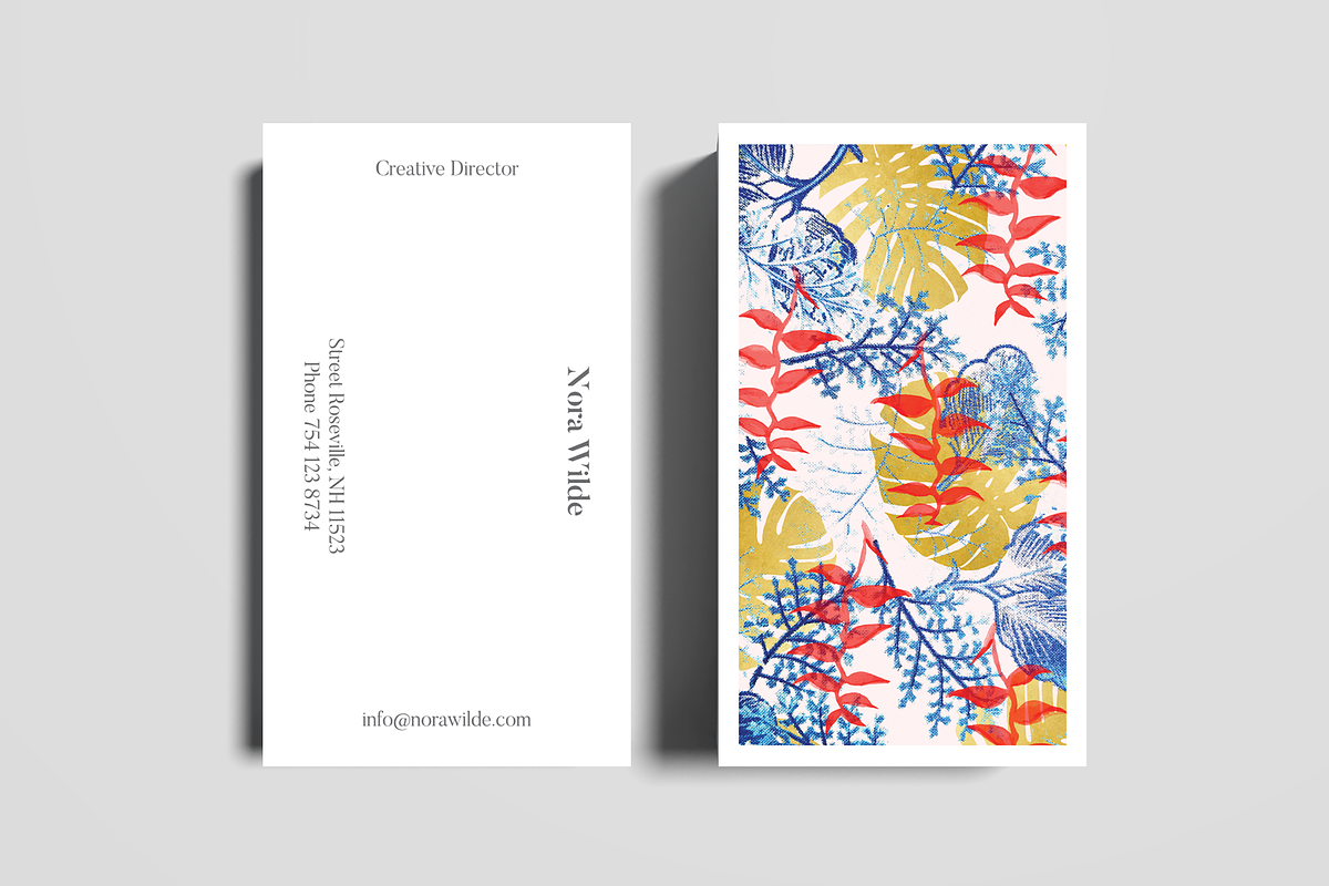 Budding Romance Business Card, a Business Card Template by Human-made. Made to feel. (Photo 2 of 2)