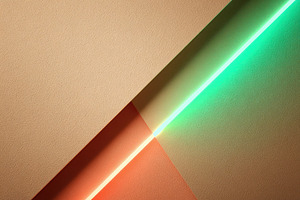 Neon diagonal intersection on textured planes, a Wallpaper Photo by AlyaAnd