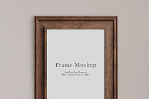 Frame Mockup #2410, Brown Portrait