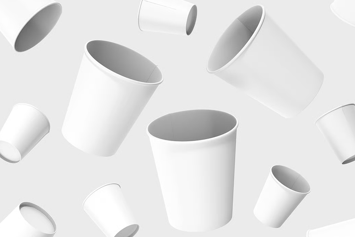 Paper Coffee Cup with Lid Mockup, a Cups & Container Mockup by graphicsauce (Photo 3 of 4)