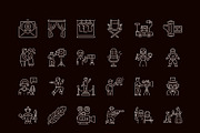 Movie Icon Art Set, an Outline Icon by Prosymbols (Thumbnail 7 of 8)