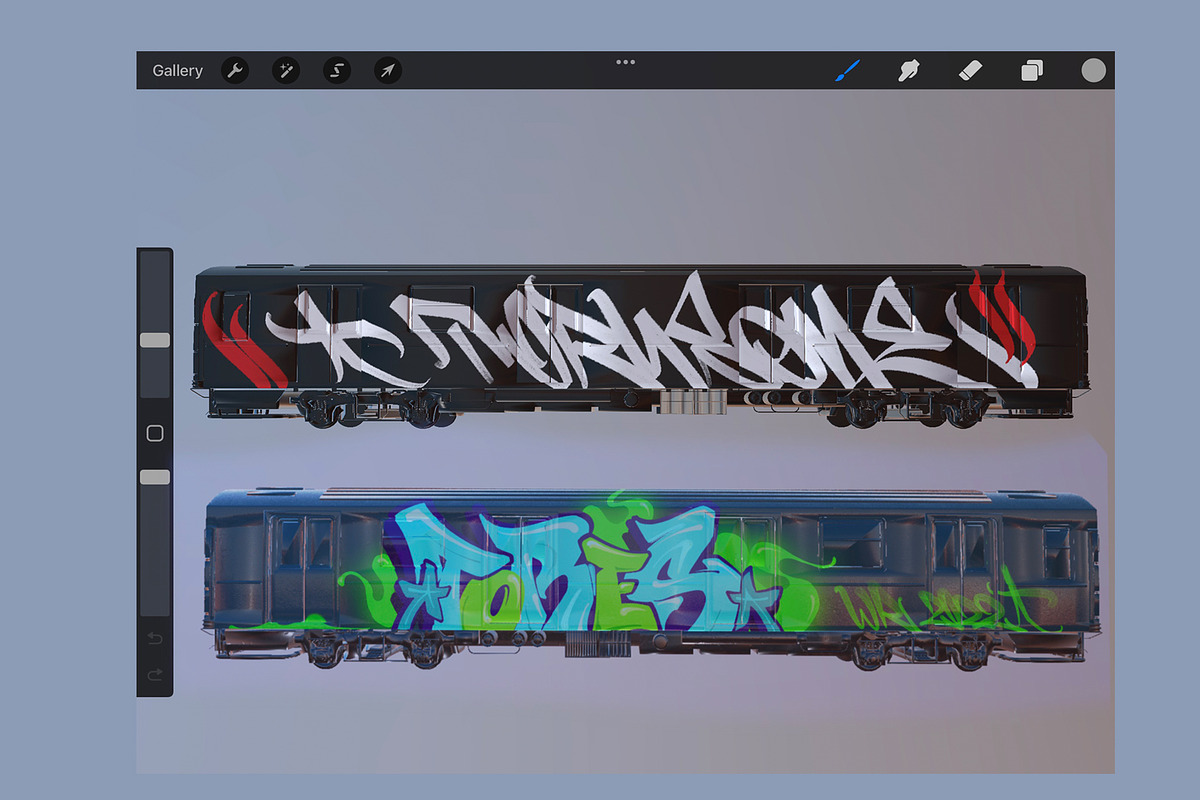 3d Train  for Procreate, an Object 3D Model by Torus1 (Photo 4 of 4)