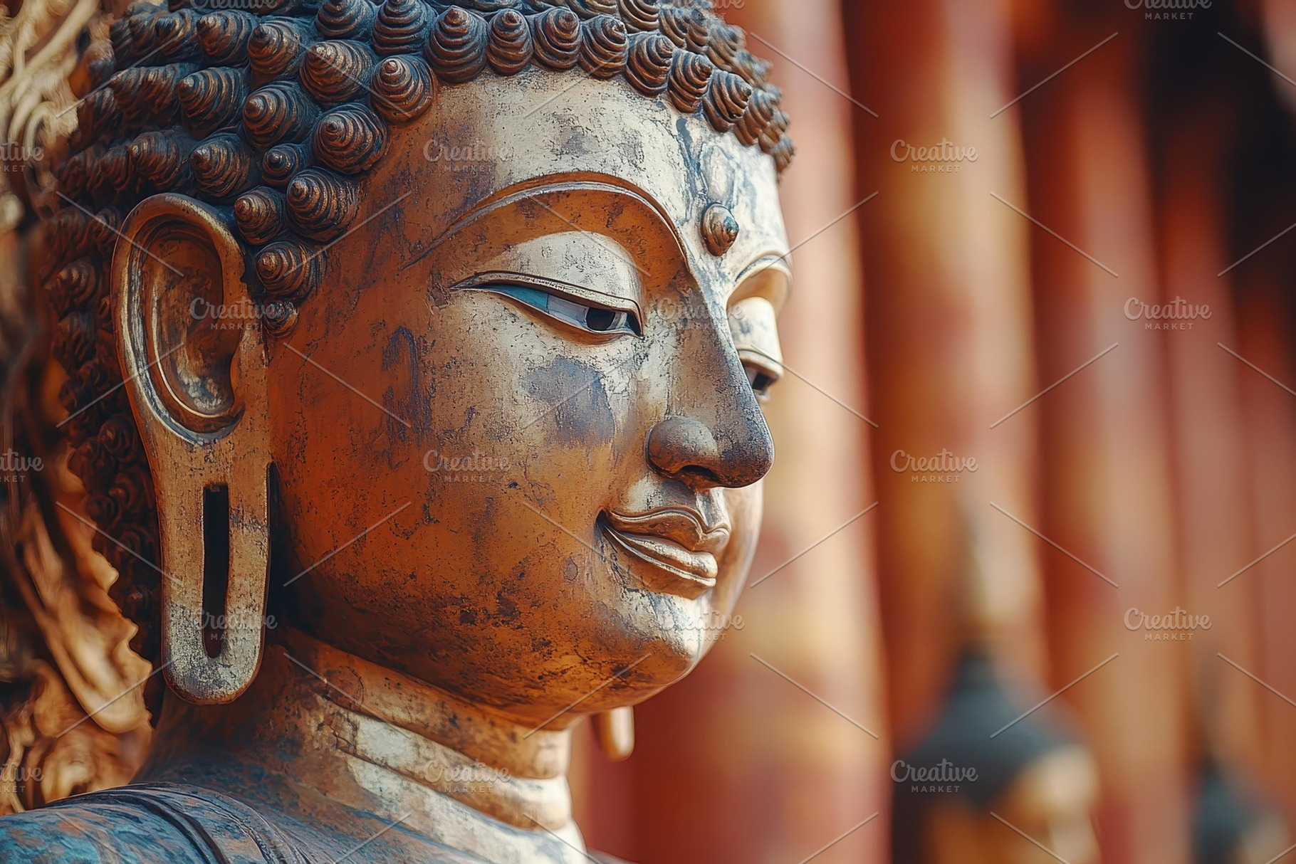Remarkable close-up of an ancient Bu, a Photo by Tanuart