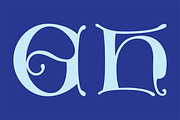 Gothic Initials Nine Font, a Script Font by GG Design (Thumbnail 5 of 14)