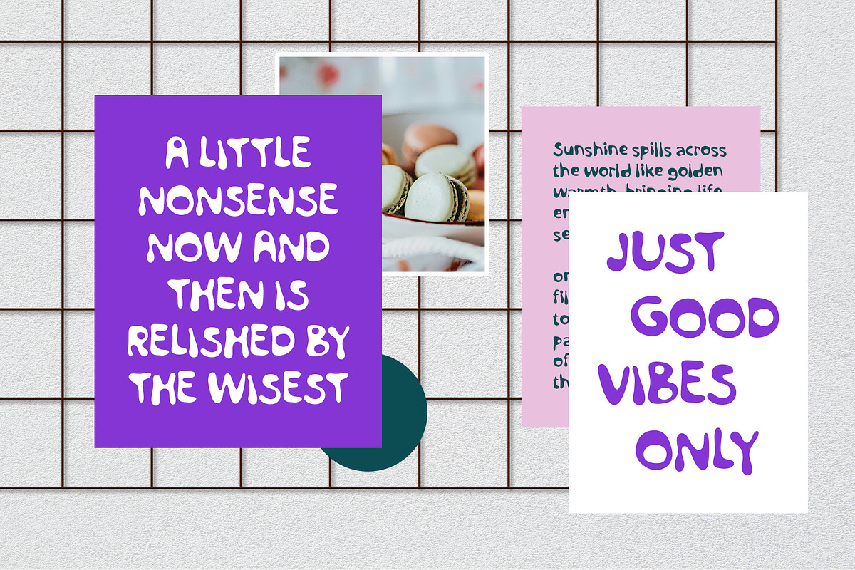CS Macaron – Bubble Font, a Sans Serif Font by Craft Supply Co. (Photo 7 of 8)