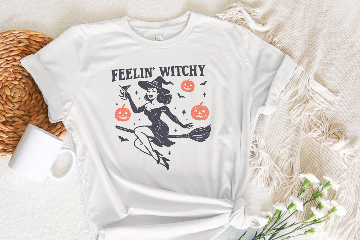 Feelin Witchy PNG, Retro Witch, an Illustration by SharpMarketplace (Photo 7 of 9)