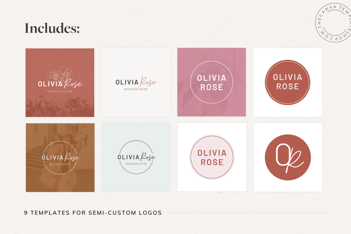 Olivia-Rose Logo Canva Template, a Branding & Logo Template by The Canva Template Shop (Photo 3 of 4)