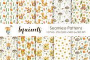Watercolor squirrels collection., an Animal Illustration by Kira Konoshenko (Thumbnail 4 of 12)