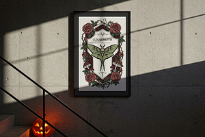 Halloween Framed Poster Mockup, a Product Mockup by Designer Dude