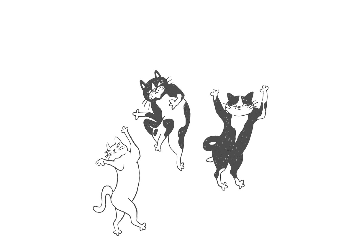 Funny Sketchy Cat Illustrations, a Graphic by Anastasiya Klempach (Photo 5 of 10)