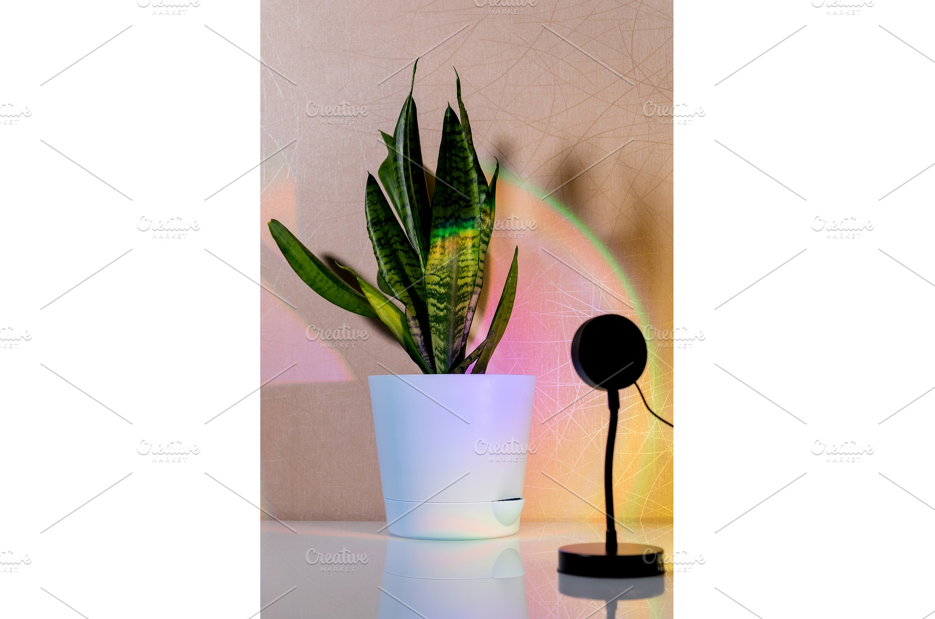 Sunset projector lamp on the table, an Abstract Photo by darksoul72
