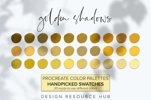 Golden Shadows Procreate Palette