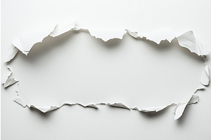 Torn white paper with rough, an Illustration by Sergey Kotenev