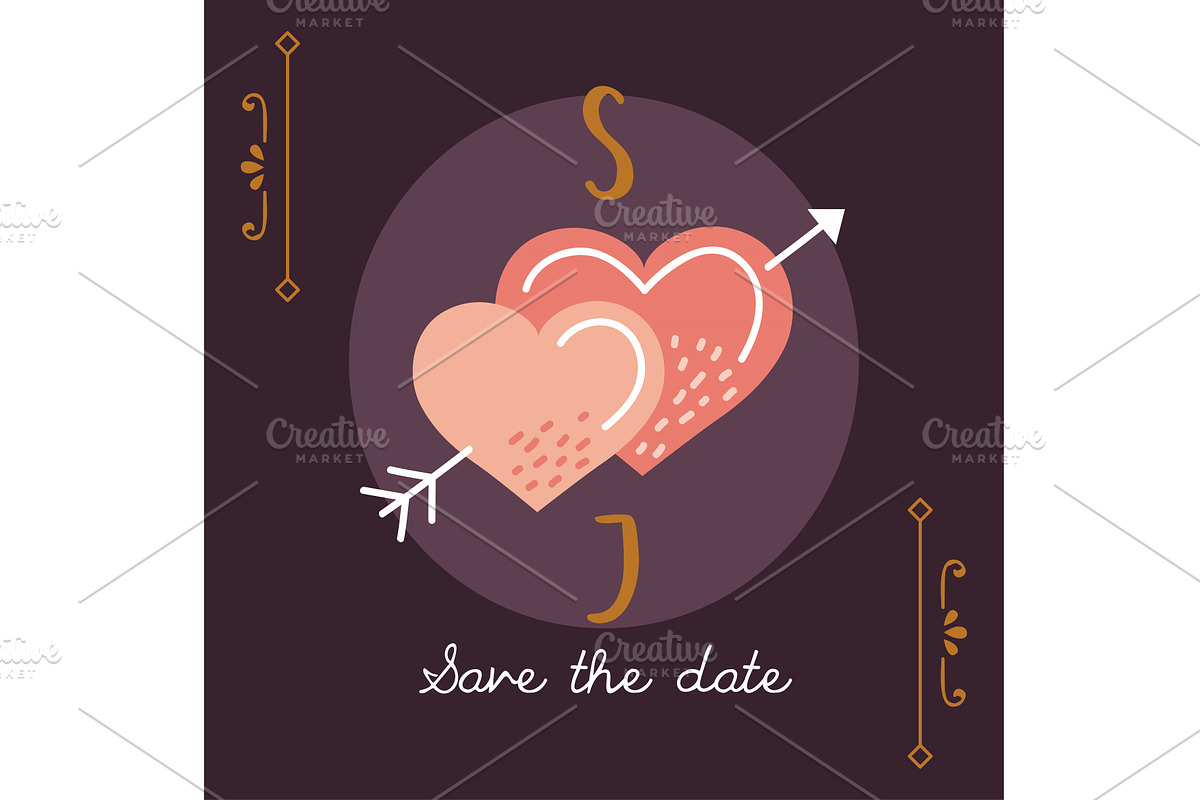 wedding love card, an Illustration by studiogstock