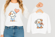Whimsical Valentine Fluffy Dog Clipa, an Illustration by designcity5 (Thumbnail 5 of 5)