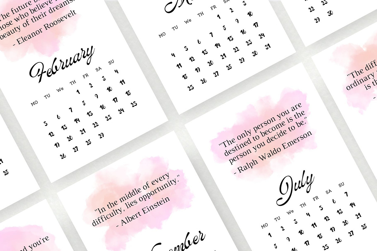 Canva Inspirational Quotes Calendar, a Stationery Template by Waliullah Solutions (Photo 3 of 3)