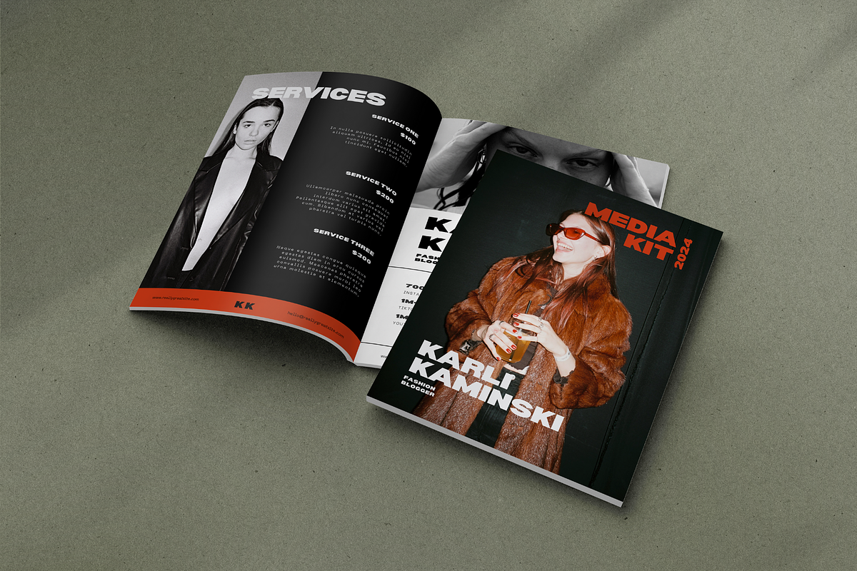 Fashion Blogger Media Kit 12 Layouts, a Marketing Template by Dandy Studio (Photo 7 of 7)