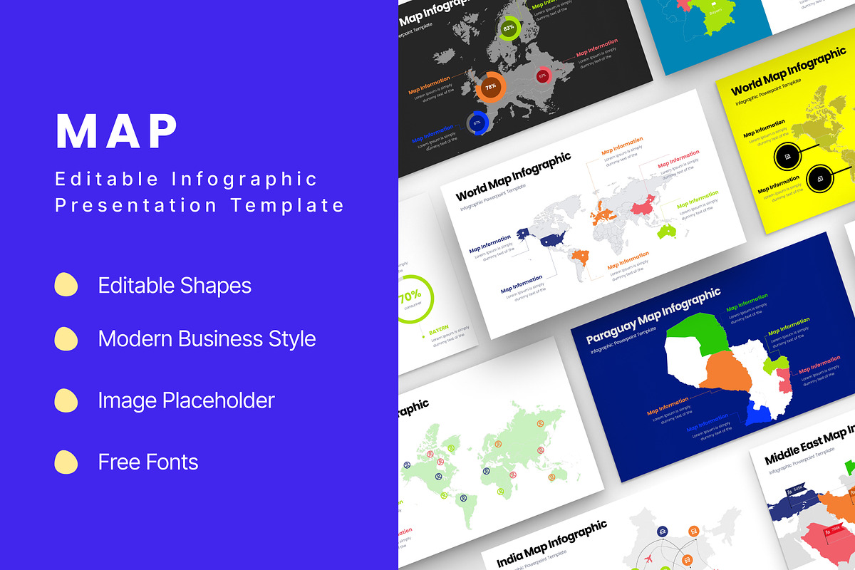 Business Map - Infographic Presentation Template