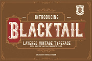 Blacktail, a Script Font by Vintage Division (Thumbnail 1 of 16)