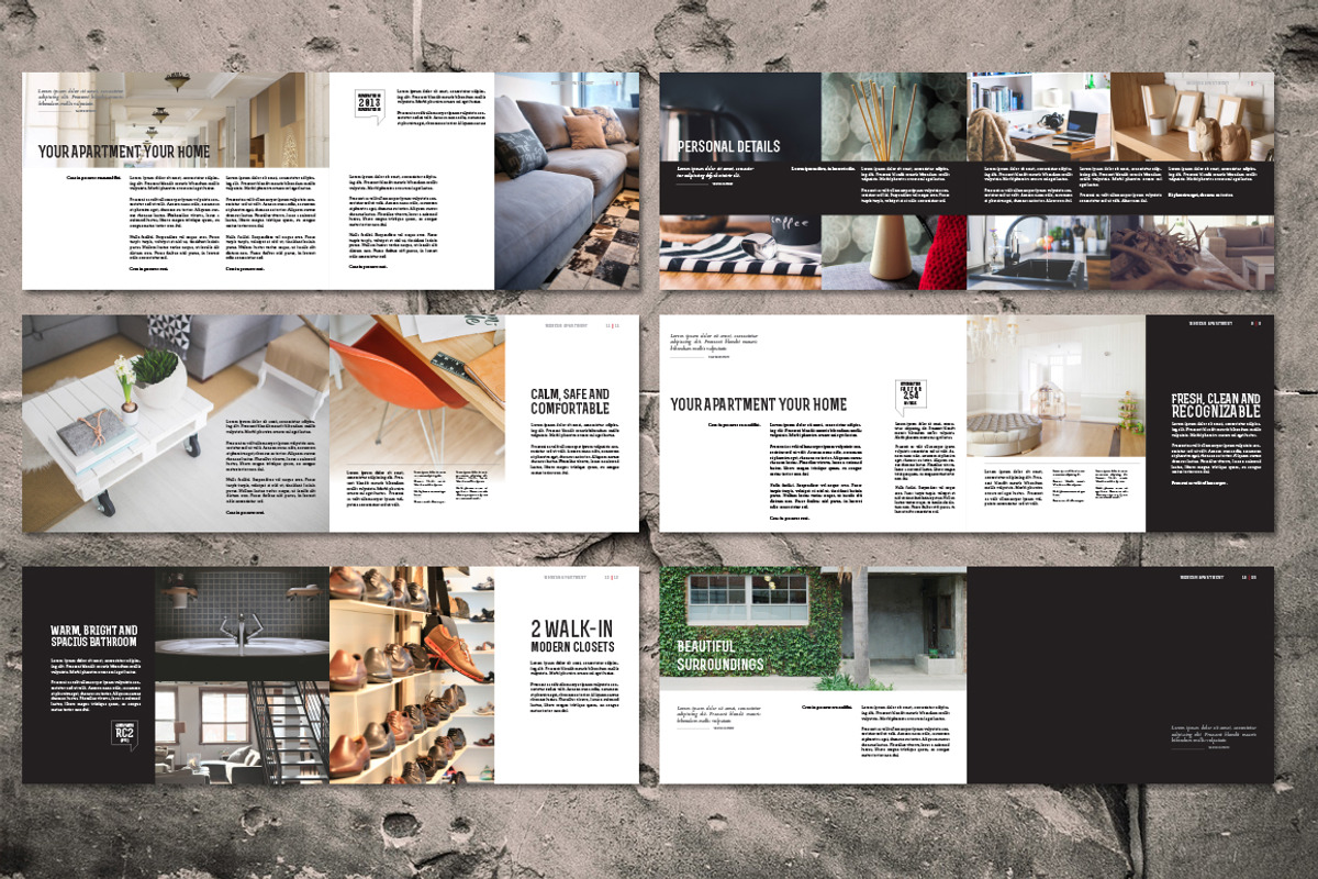 Indesign Modern Apartment Brochure, a Brochure Template by KatjaPotokar (Photo 3 of 3)