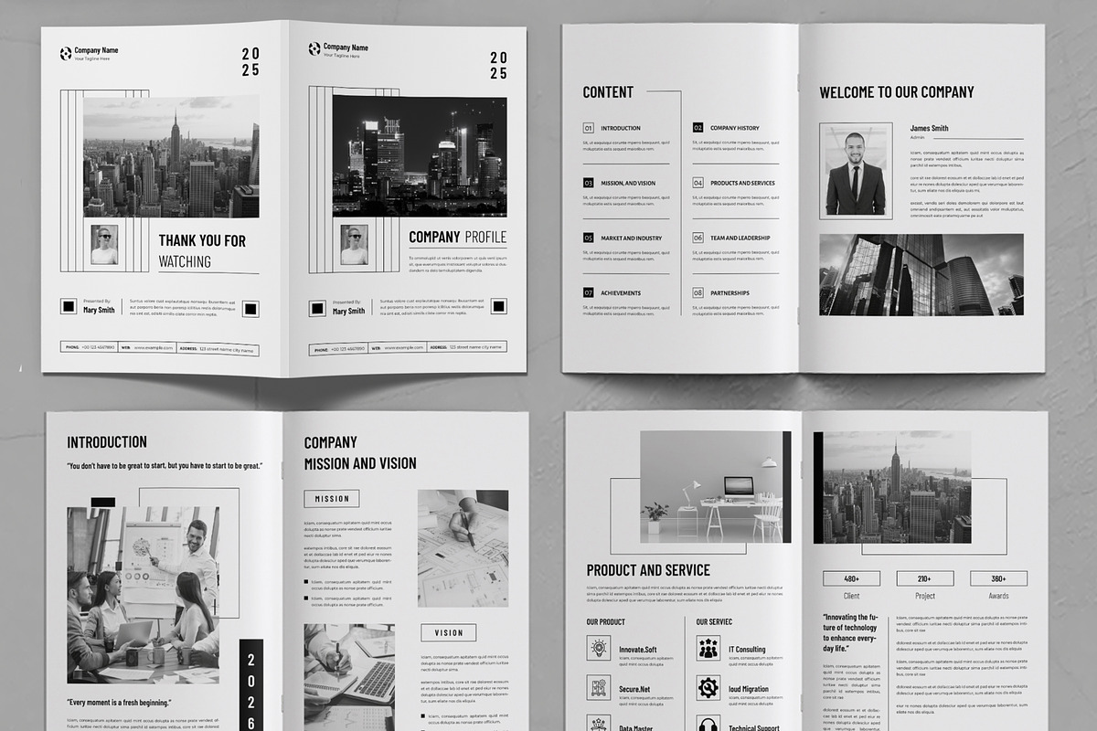 Company Profile Template Layout, a Brochure Template by ContestDesign (Photo 2 of 3)