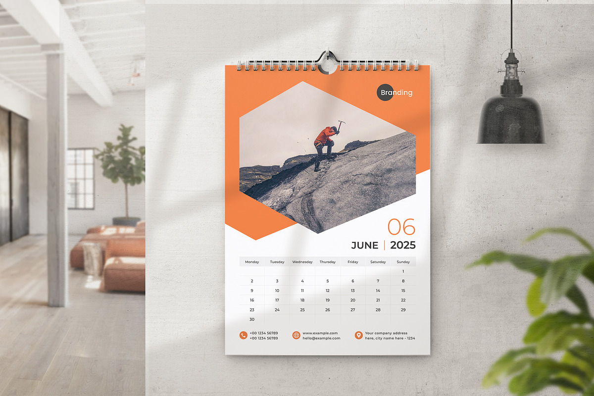 Wall Calendar 2025, a Marketing Template by DesignOriel (Photo 4 of 7)