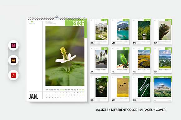 A3 Size Wall Calendar 2026 preview 8