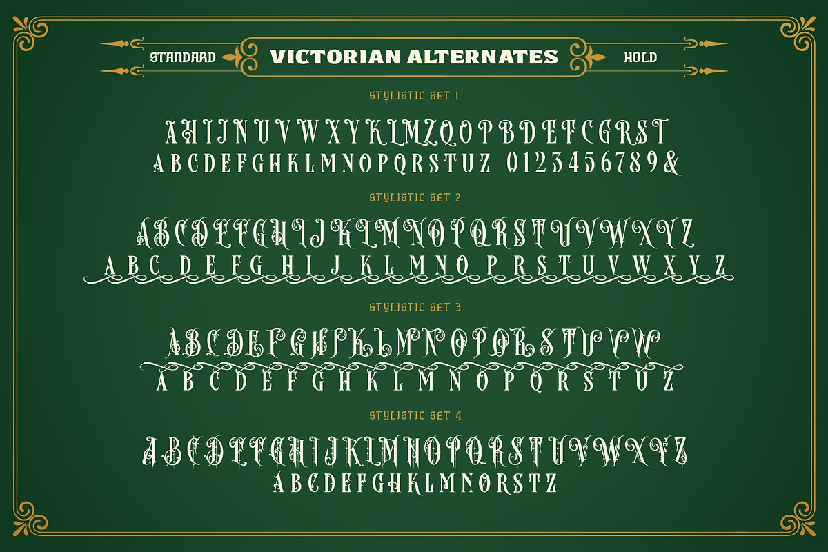 Brown Hunter Victorian Set, a Serif Font by alit design (Photo 7 of 32)